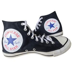 Chuck Taylor All Star Classic Oversized Logo High Top Black Converse Men's 9.5